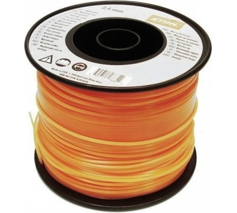 Леска триммерная квадратного сечения 2,4 мм, 253 м, оранжевого цвета STIHL 0000-930-2612