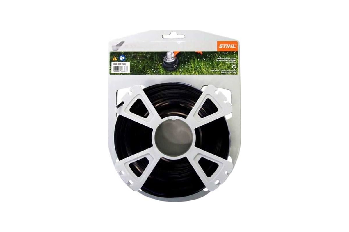 Леска триммерная квадратного сечения 3,3 мм, 38 м, черного цвета STIHL ...