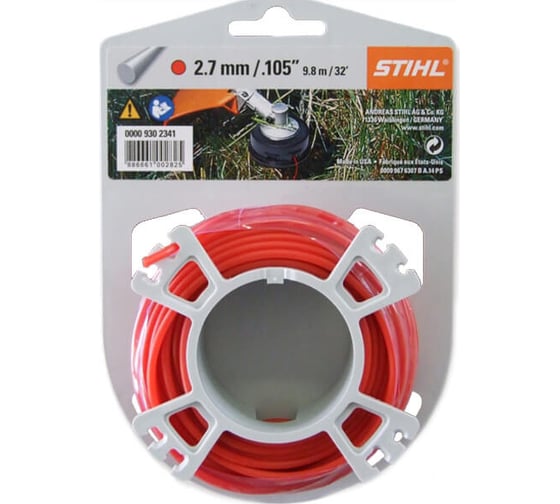 Леска триммерная круглого сечения 2,7 мм, 9.8 м STIHL 0000-930-2341