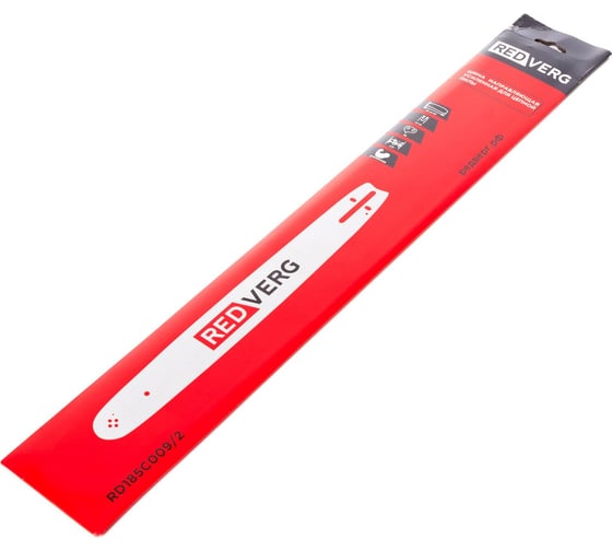 Шина усиленная для цепи 450 мм (18"), 3/8", 1.5 мм, 68 звеньев (RD185C009/2) REDVERG 6684114