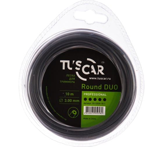 Леска для триммера Round DUO, Professional, 3.0 мм, 10 м TUSCAR 10112530-10-1