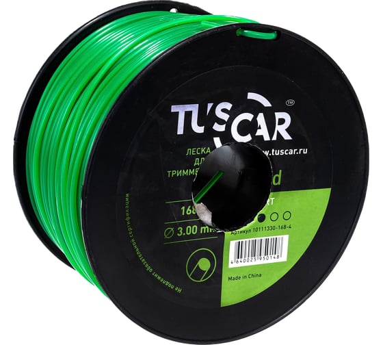 Леска для триммера Round, Standart, 3.0 мм, 168 м TUSCAR 10111330-168-4
