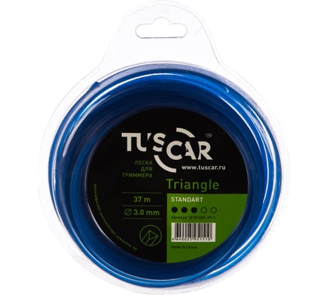 Леска для триммера Triangle, Standart, 3.0 мм, 37 м TUSCAR 10151330-37-1