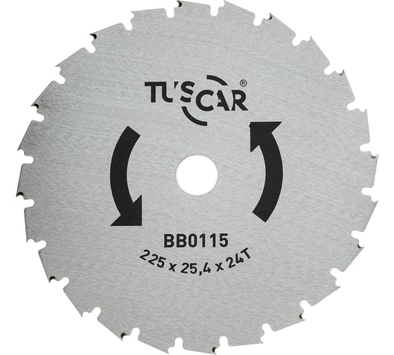 Нож для мотокосы BB0115, Professional, 225x25,4/20x2,0x24T, Forest - для кустореза TUSCAR 1030115215-24-2