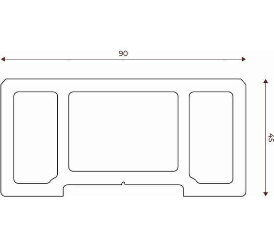 Перила 90x45x3000 мм, цвет Графит, 3 шт ТЕХНОДЕК TEPRGR90453000T4