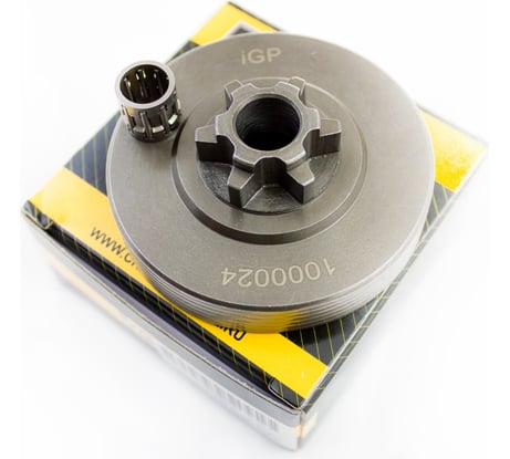 Ведущая звёздочка Champion-Сервис 3/8"-6Т (Китайские пилы 37-42сс,Ch137/142/237/241, P340-360S) монолит + подшипник 1000024