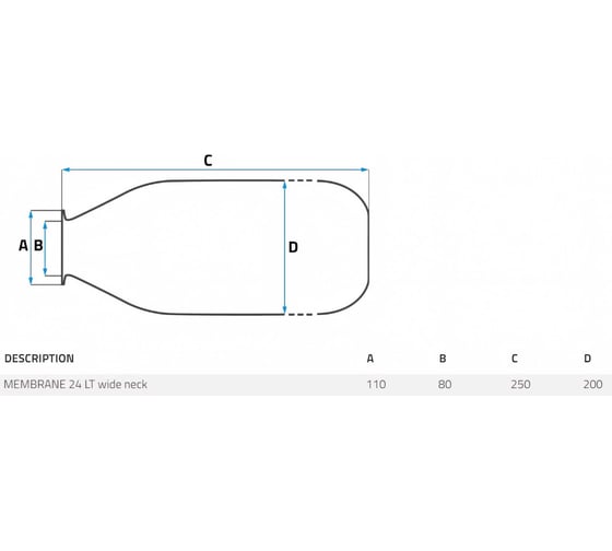 Мембрана 24 л Sefa 0089 EPDM D.80 UNIPUMP 43330