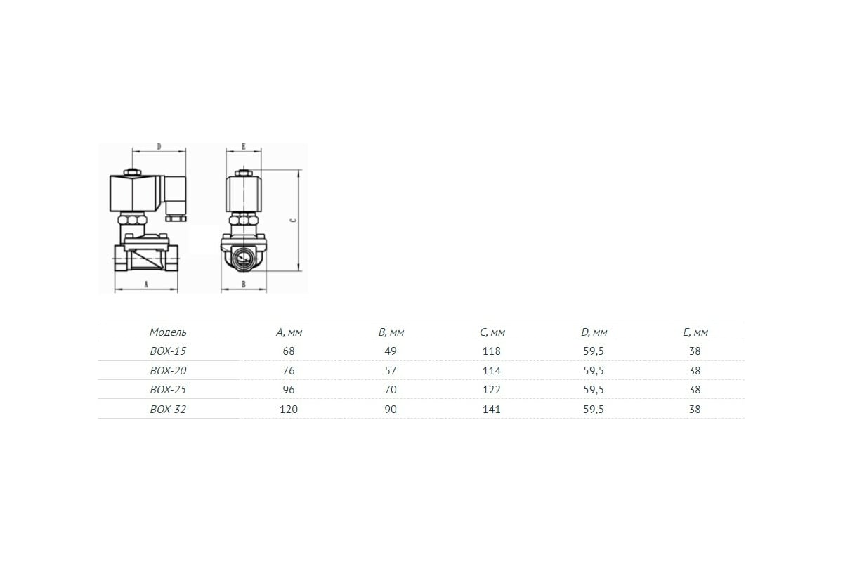 Клапан электромагнитный BOX-32 1 1/4