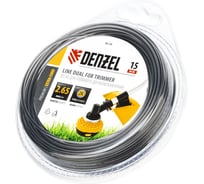 Двухкомпонентная круглая леска для триммера 2,65 мм 15 м EXTRA CORD DENZEL 96128