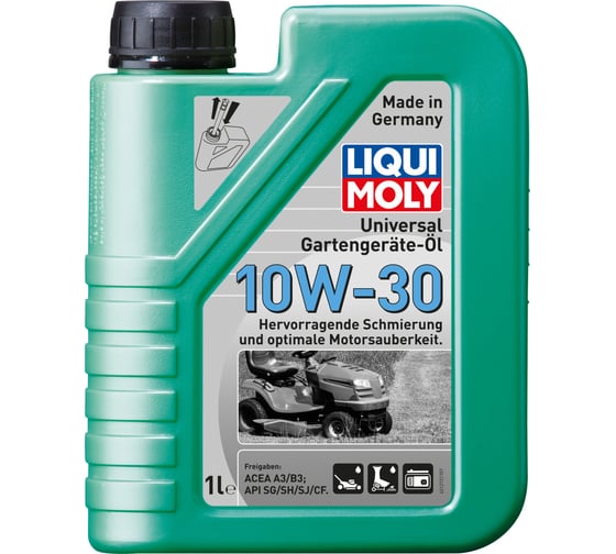 Минеральное моторное масло для газонокосилок Universal 4-Takt Gartengerate-Oil 10W-30 CF/SG/SH/SJ A3/B3 1 л LIQUI MOLY 1273