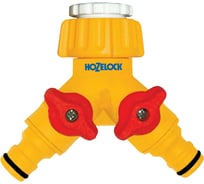 Коннектор для крана вне помещений 1/2" и 3/4" 2х канальный Hozelock 2256 3600