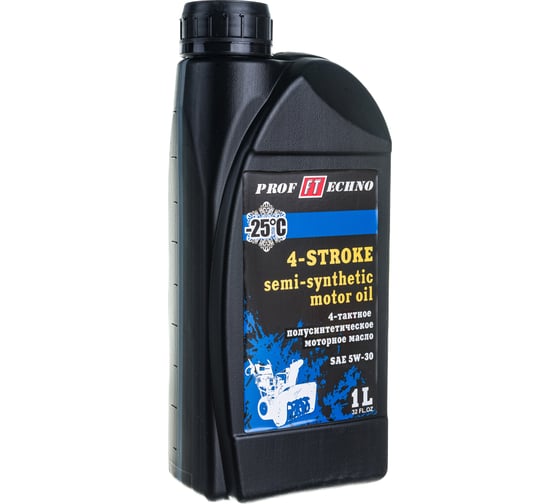Масло 4-х тактное полусинтетическое SAE API SJ/CF, 1л EN 5W-30, Profftechno