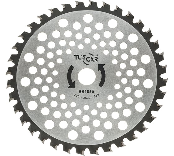 Нож для мотокосы BB1065, Professional, 230x25,4x36T, Sickle TUSCAR 1031065111-36-2