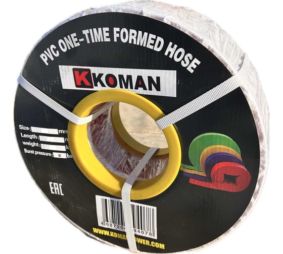 Рукав напорный ПВХ 80 мм/3", 25 м KOMAN PVC80-25