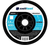 Леска для триммеров мотокос PREMIUM на катушке 2.4 мм, 400 м, квадрат Cellfast 35-081