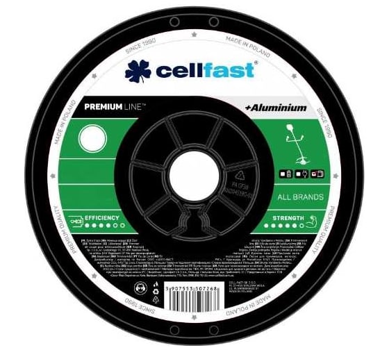 Леска для триммеров мотокос PREMIUM на катушке 3.0 мм, 400 м, круг Cellfast 35-073 1