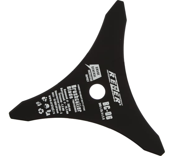 Нож ВС-06 (300 мм x 25.4 мм x 2.0 мм) для бензокосы 3-х лучевой Rezer 03.010.00034