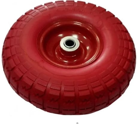 Колесо полиуретановое непрокалываемое для тачки/тележки, размер 4.1/3.5-4, 250 мм, подшипник 20 мм, симметричная ступица WORKY ARD255881