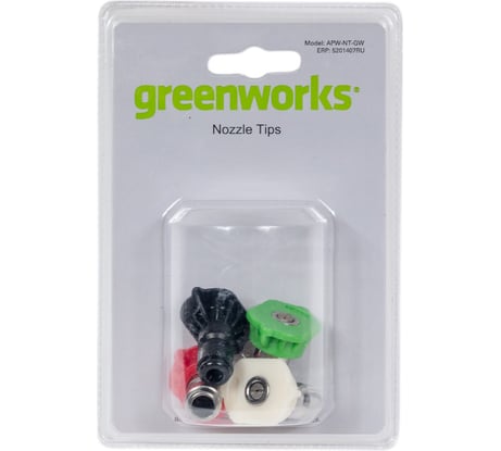 Комплект из 4-х насадок для мойки высокого давления 250 бар GreenWorks 5201407