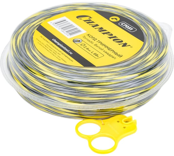 Триммерный корд Champion Tornado 2.4 мм 68 м C7051