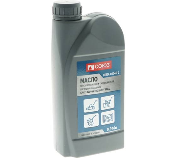 Масло OPTIMAL 4 ТАКТ. п/синт SAE 10W40, 1 л СОЮЗ МПСС-0104Б-2