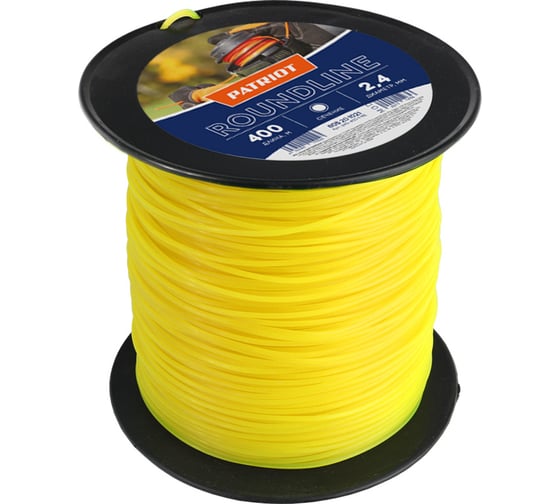 Леска Roundline (2.4 мм; 400 м; круглая; желтая) PATRIOT 240-400-1 805201021 1