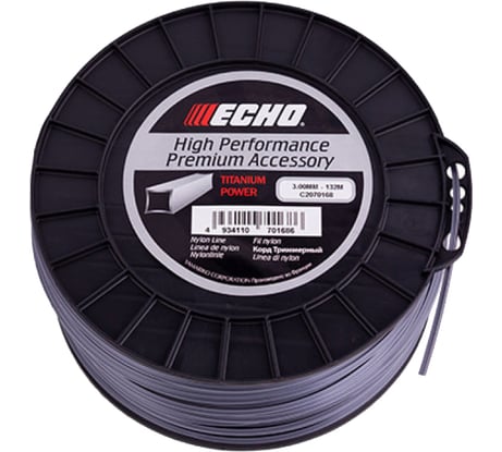 Триммерный Корд ECHO Titanium Power Line 132 м х 3 мм C2070168