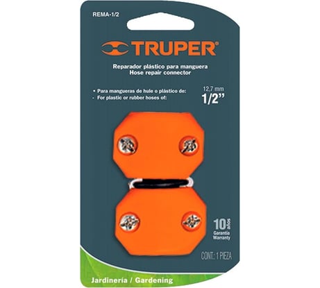 Пластиковый коннектор Truper для шланга 1/2" папа REM-1/2 12710