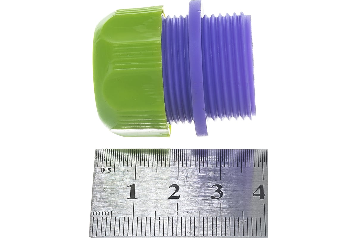 Пластмассовый соединитель Palisad для шланга 1/2" с внешней резьбой 3/4 ...