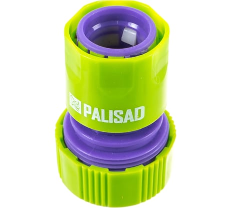 Пластмассовый соединитель-адаптер Palisad 3/4" внешняя резьба соединитель шланга 3/4" 65755