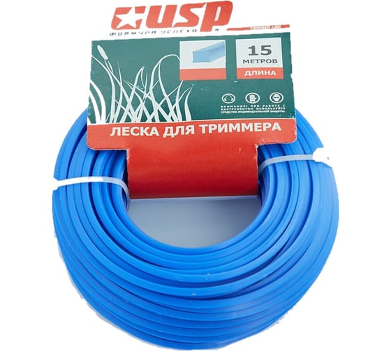 Леска для триммера (15 м, квадрат, 4 мм) USP 78065