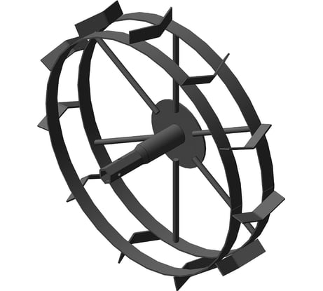 Грунтозацеп вал S24 мм, для окучивания, 585x120 мм, втулка 210 мм, 2 обода FORZA 01.01.34.