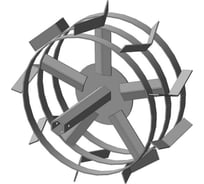 Грунтозацеп вал S32 мм, 445x180 мм, втулка 205 мм, 3 обода, усиленная спица FORZA 01.01.42ГМБУ.S32.445.180.01