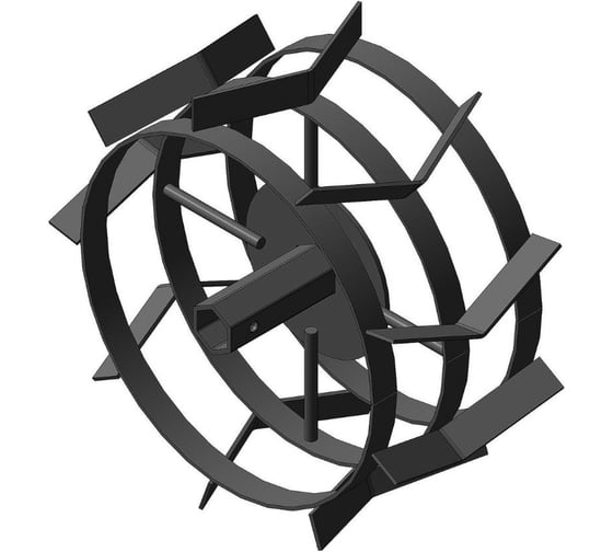 Грунтозацеп вал 34 мм, 380x180 мм, втулка 90 мм, 3 обода FORZA 01.01.52ГКВ.34.380.180 1