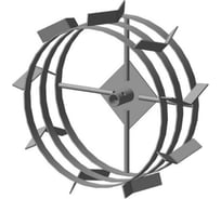 Грунтозацеп вал S24 мм, 380x120 мм, втулка 82 мм, 2 обода FORZA 01.11.31.