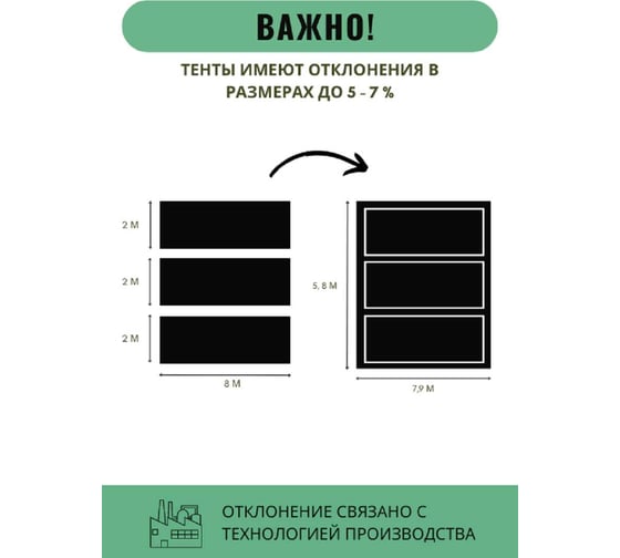 Тент строительный прочный 6x10 м, 230 г/кв.м, тарпаулин МТ-ПАК ТОРГ 4646836