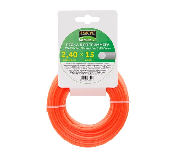 Леска GARDEN 2.4 мм, 15 м, круглое сечение STARTUL ST6053-24 1