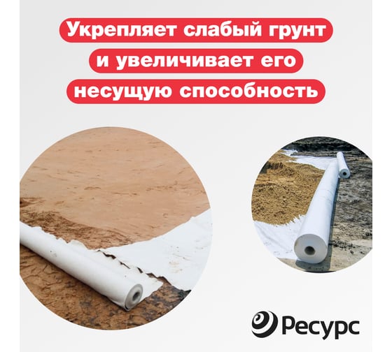 Геотекстиль иглопробивной (200 п/эф; 1.5х25 м) строительный ГЕОСАД 20099