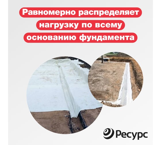 Геотекстиль иглопробивной (200 п/эф; 1.5х5 м) строительный ГЕОСАД 24261