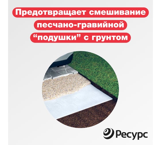 Геотекстиль иглопробивной (150 п/эф; 1.5х10 м) универсальный ГЕОСАД 19303