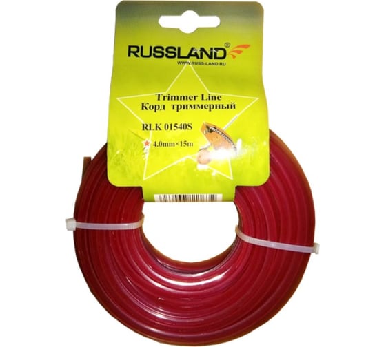 Леска (4,0 мм; 15 м) к бензотриммеру Russland RLK 01540S 1
