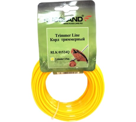 Леска (15 м; 2.4 мм) к бензотриммеру Russland RLK 01524Q