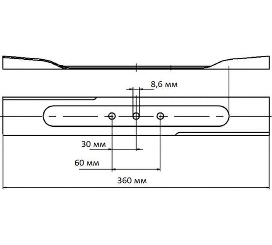 Нож для газонокосилки GC-1500 (360 мм) DENZEL 96331