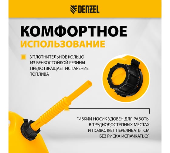 Канистра для ГСМ премиум 25 л DENZEL 53132