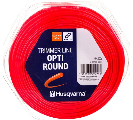 Корд триммерный (круг; 2,4 мм; 90 м; в блистере) Opti Husqvarna 5976688-21 1