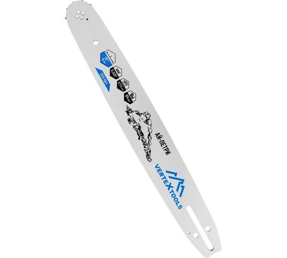 Шина для бензо и электропилы 15", 0.325" LP, 1.3/1.5 мм, 64 звена vertextools 0110-064