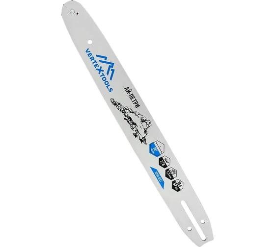 Шина для бензо и электропилы 16", 3/8" LP, 1.3 мм, 57 звеньев vertextools 0110-057