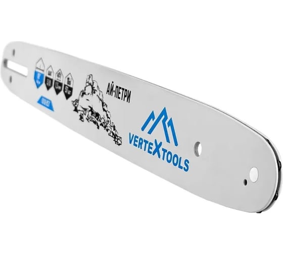 Шина для бензо и электропилы 16", 3/8" LP, 1.3 мм, 57 звеньев vertextools 0110-057