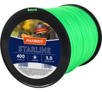 Леска зеленая флуоресцентная (3 мм; 400 м; звезда) PATRIOT 180400300