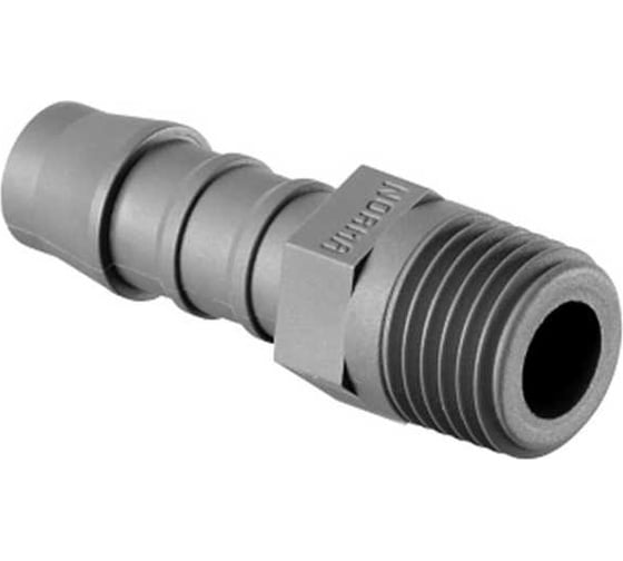 Прямой резьбовой переходник GES 8/R, 1/2", PA6, 100 шт NORMA NR-07108913008 1